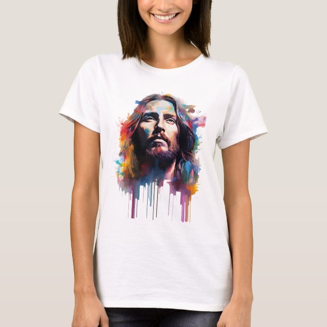 Camiseta Jesus Retrato T Shirt (Frente)