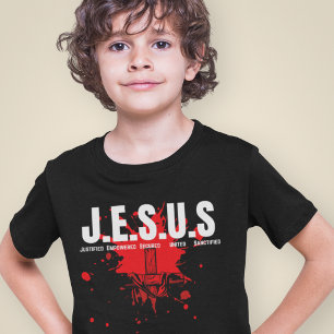 Camiseta JESUS - Reze o Evangelho Espiritual para Meninos