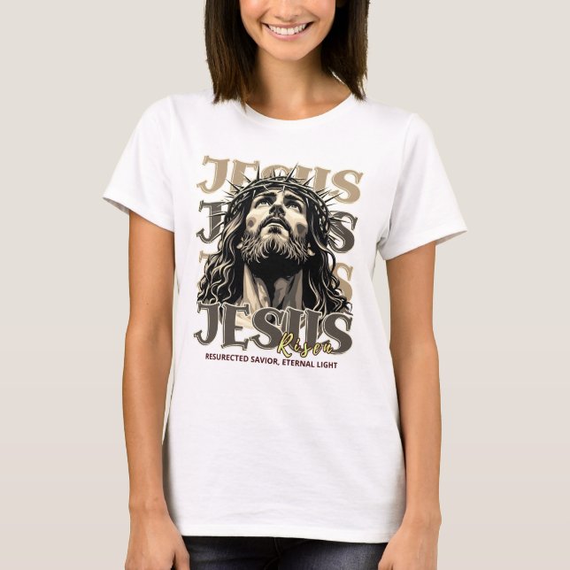 Camiseta Jesus Risen - Cristo artístico (Frente)