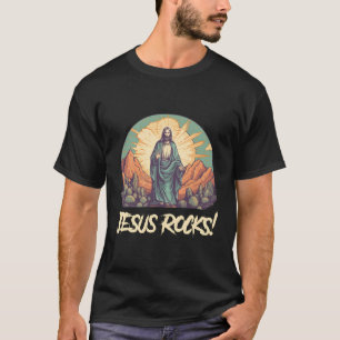 Camiseta Jesus Rocks Musical Rocker Cristo
