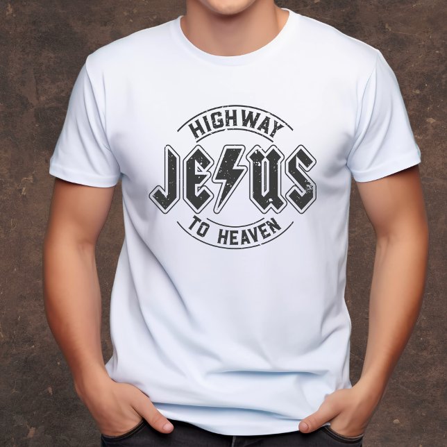 Camiseta Jesus - Rodovia para o cristão dos homens do céu (Criador carregado)
