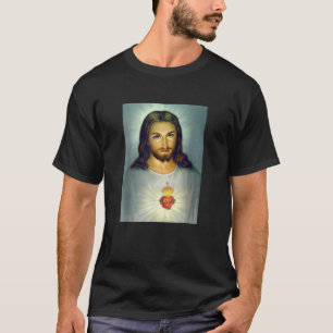 Camiseta Jesus Sacred Heart Divine Christian Roman Ca