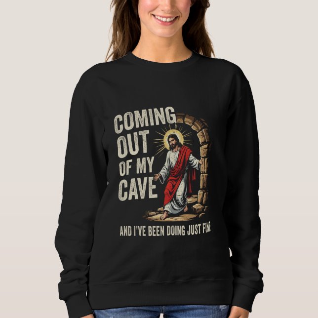 Camiseta Jesus Saindo Da Minha Caverna E Eu Estou Bem (Frente)