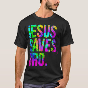 Camiseta Jesus Salva Bro Tie Dye Christian Faith Jesus Love