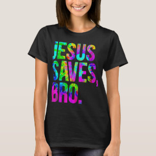Camiseta Jesus Salva Bro Tie Dye Christian Faith Jesus Love