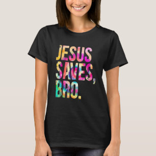 Camiseta Jesus Salva Bro Tie Dye Christian Faith Jesus Men