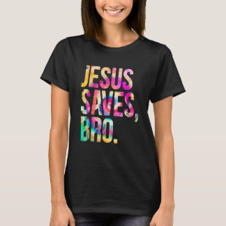 Camiseta Jesus Salva Bro Tie Dye Christian Faith Jesus Men