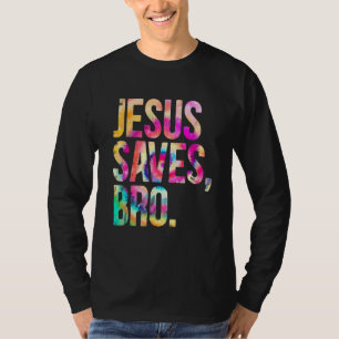 Camiseta Jesus Salva Bro Tie Dye Christian Faith Jesus Men