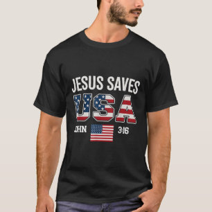 Camiseta Jesus Salva Cruz Cristã Americana Deus Fé Bíblia E