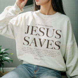 Camiseta Jesus Salva | Estética cristã Unisex Roupa