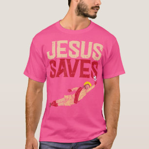 Camiseta Jesus Salva Futebol de Futebol Goalie Esporte Deus