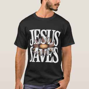 Camiseta Jesus Salva Girassol Sutil Cristão Religioso F