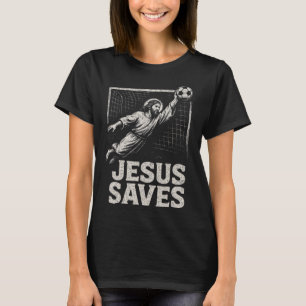 Camiseta Jesus Salva - Goleiro de Futebol Inspiração Cristã