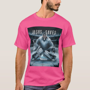 Camiseta Jesus salva goleiro de hóquei