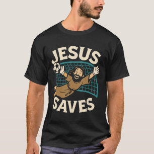 Camiseta Jesus Salva I Fé Cristã I Jesus Gola do Futebol
