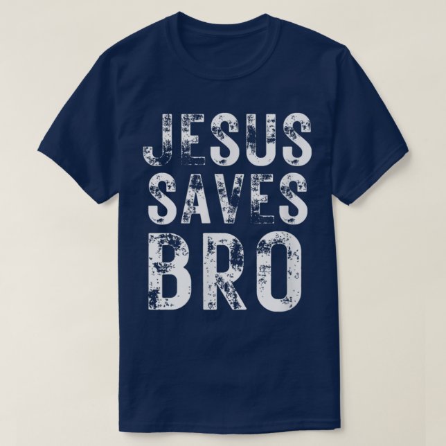 Camiseta Jesus salva, irmão Deus, religião, cristianismo, j (Frente do Design)