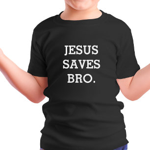 Camiseta Jesus Salva Irmão. Preto