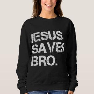 Camiseta Jesus Salva Irmão - Religião Cristã Engraçada Vint