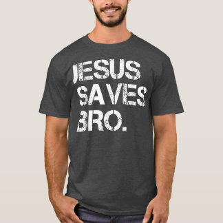 Camiseta Jesus Salva Irmão Vintage Engraçado Religião Crist