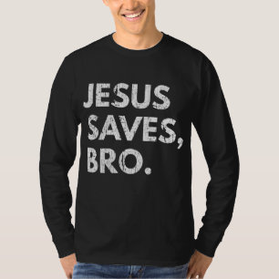 Camiseta Jesus Salva Irmão Vintage Religião Cristã Pró