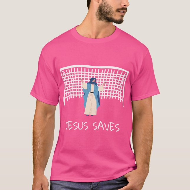 Camiseta Jesus Salva Memória Cristã Engraçado (Frente)