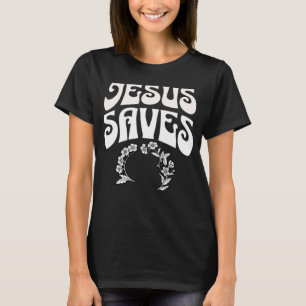 Camiseta Jesus salva mensagem de salvação da fé cristã R