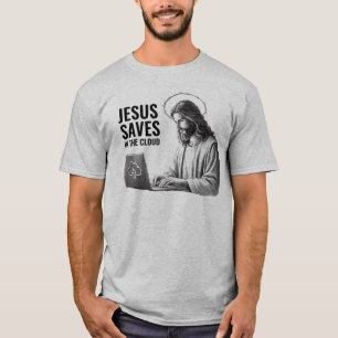 Camiseta Jesus Salva na Nuvem - Meme Engraçado de Jesus