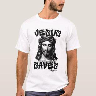 Camiseta Jesus Salva o estilo do grafite