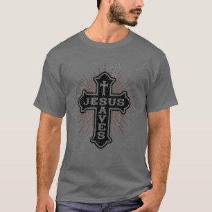 Camiseta Jesus salva religiosa santa crucifista cristã