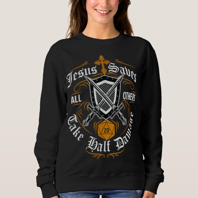 Camiseta Jesus salva todos os outros que sofrem metade dos  (Frente)