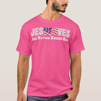 Camiseta Jesus Salva Uma Nação Sob A Banda Cristã