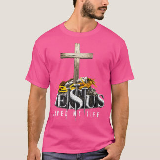 Camiseta Jesus Salvou minha vida, Deus cristão, fé religios