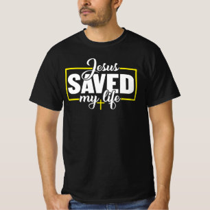Camiseta Jesus Salvou Minha Vida Fé Cristã
