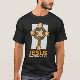 Camiseta Jesus Salvou Minha Vida Igreja Religiosa Cristã 1