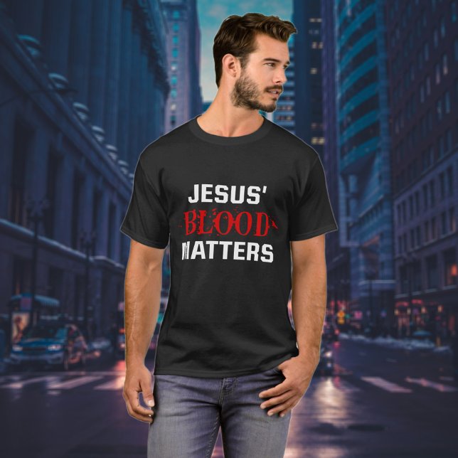 Camiseta Jesus Sangue Importa Bíblia Verso Cristão (Criador carregado)