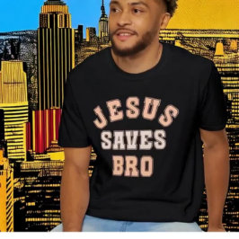 CAMISETA JESUS SAVES BRO VINTAGE
