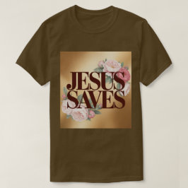 Camiseta Jesus Saves Marrom