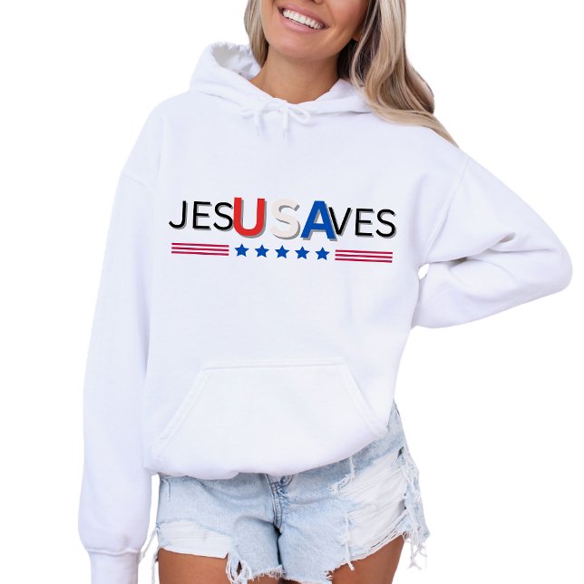 CAMISETA JESUS SAVES USA SWEATSHIRT (Criador carregado)