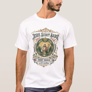 Camiseta Jesus Scout Distintivo Mérito Distintivo Jesus Sco