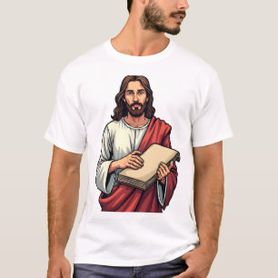 Camiseta Jesus Scroll Escritura Vintage Gravura 2