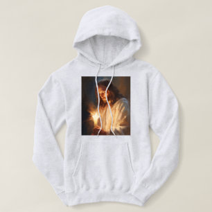Camiseta Jesus segurando a vela Hoodie