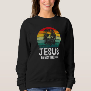Camiseta Jesus Sobre Tudo Retro Hipster Sunset Christi