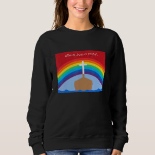 Camiseta Jesus sozinho salva - motif cristão arco-íris
