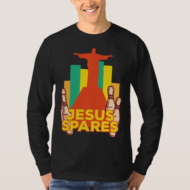 Camiseta Jesus Spares Bowling Team Christian (Frente)