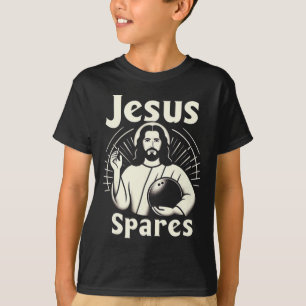 Camiseta Jesus Spares Mens Mulheres Crianças Boliches De De