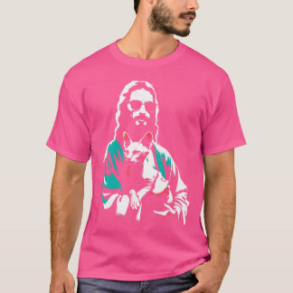 Camiseta Jesus Sphynx Cat - Engraçado Espírito Religioso Cr