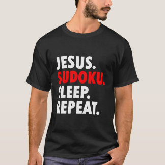 Camiseta Jesus Sudoku Dormem Repetir Novelty Hobby