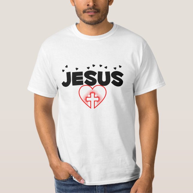 Camiseta Jesus te ama 100% de algodão (Frente)