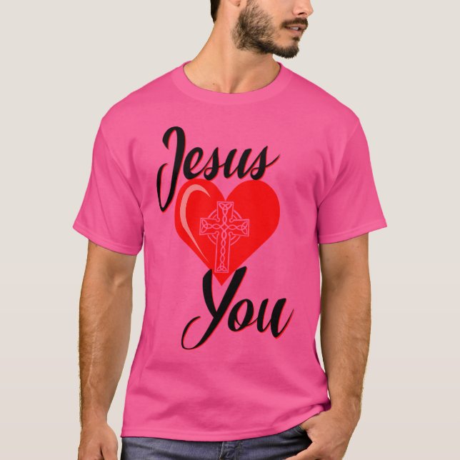 Camiseta Jesus Te Ama A Cruz Celta (Frente)