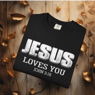 Camiseta Jesus Te Ama Bíblia Motivacional
